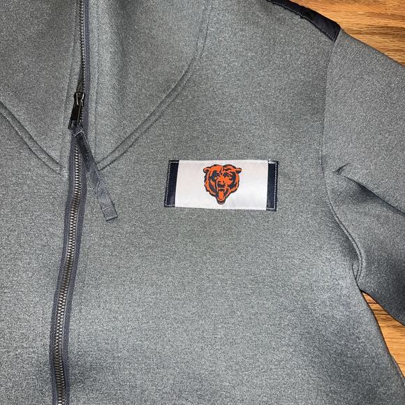 Chicago Bears Nike Sideline Showout S/S Gray Full Zip Hoodie Jacket Men's Med - Picture 3 of 12